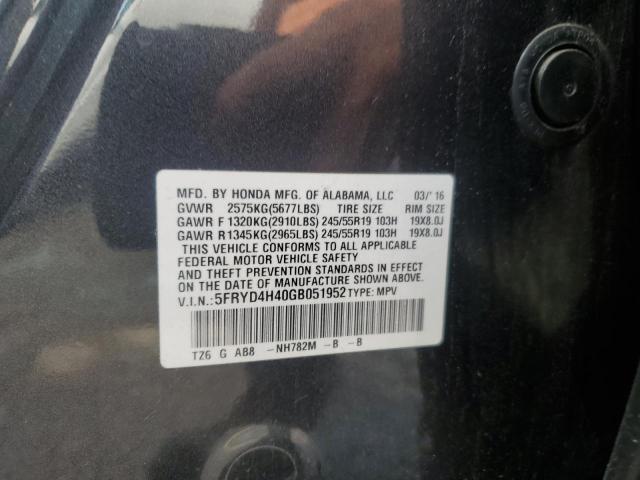 5FRYD4H40GB051952 - 2016 ACURA MDX TECHNOLOGY GRAY photo 12