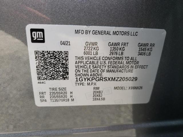 1GYKPGRSXMZ205029 - 2021 CADILLAC XT6 SPORT GRAY photo 13