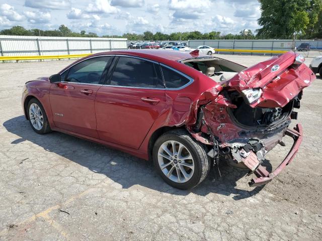 3FA6P0MU8KR171512 - 2019 FORD FUSION SEL RED photo 2