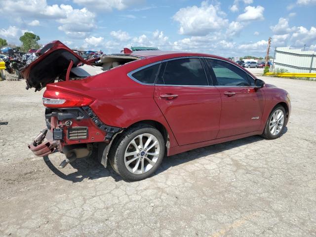 3FA6P0MU8KR171512 - 2019 FORD FUSION SEL RED photo 3