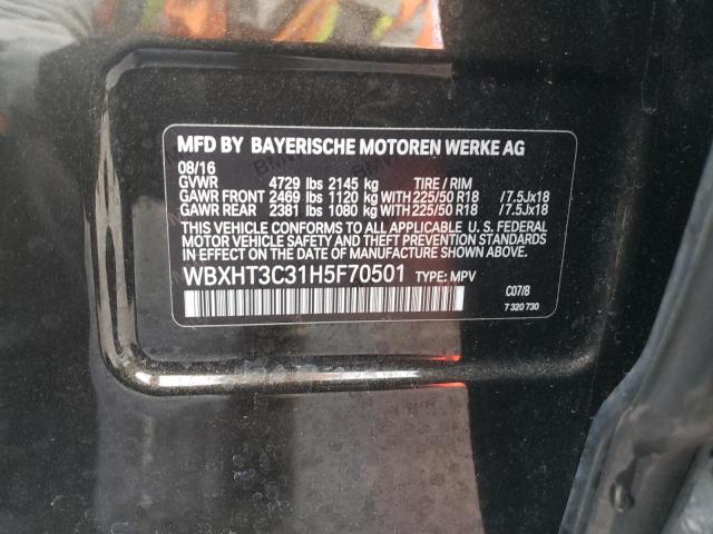 WBXHT3C31H5F70501 - 2017 BMW X1 XDRIVE28I BROWN photo 13