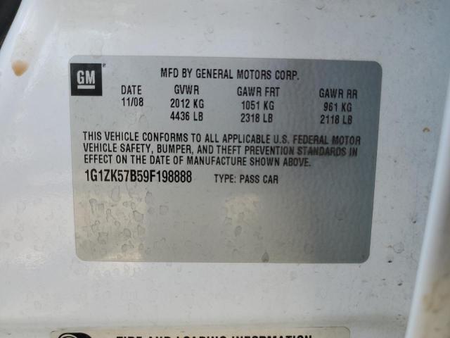 1G1ZK57B59F198888 - 2009 CHEVROLET MALIBU LTZ თეთრი ფოტო 13