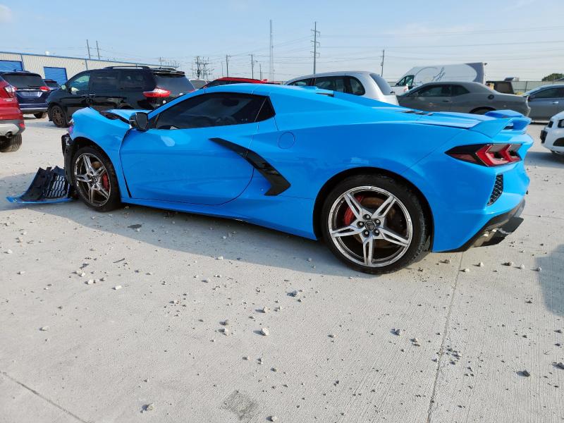1G1YA3D48N5124325 - 2022 CHEVROLET CORVETTE STINGRAY 1LT BLUE photo 2