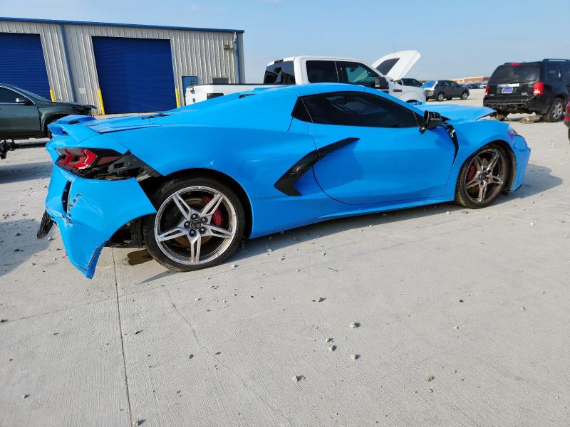 1G1YA3D48N5124325 - 2022 CHEVROLET CORVETTE STINGRAY 1LT BLUE photo 3