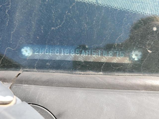 2HGFG1B85AH514875 - 2010 HONDA CIVIC EX BLUE photo 12