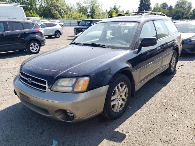 4S3BH665927603014 - 2002 SUBARU LEGACY OUTBACK BLUE photo 1