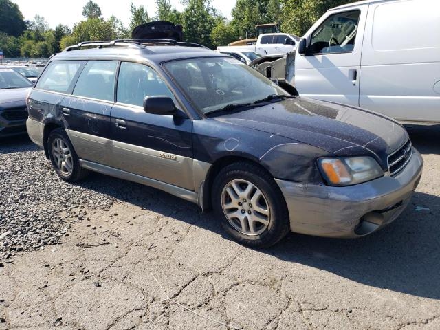 4S3BH665927603014 - 2002 SUBARU LEGACY OUTBACK BLUE photo 4