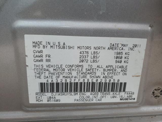 4A32B2FF8BE029050 - 2011 MITSUBISHI GALANT FE SILVER photo 12