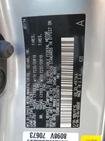 5TDXK3DC5ES509679 - 2014 TOYOTA SIENNA SPORT SILVER photo 13