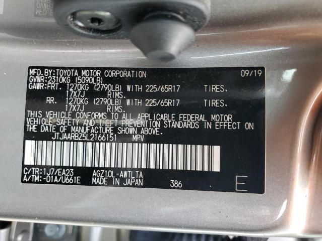 JTJAARBZ5L2166151 - 2020 LEXUS NX 300 BASE ვერცხლისფერი ფოტო 14