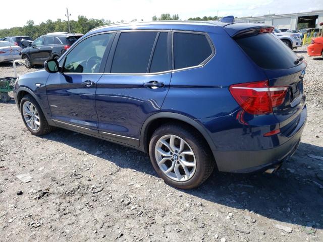 5UXWX7C57E0E82965 - 2014 BMW X3 XDRIVE35I BLUE photo 2