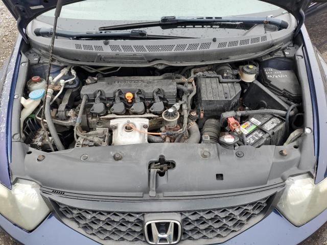 2HGFG12619H507495 - 2009 HONDA CIVIC LX BLUE photo 11