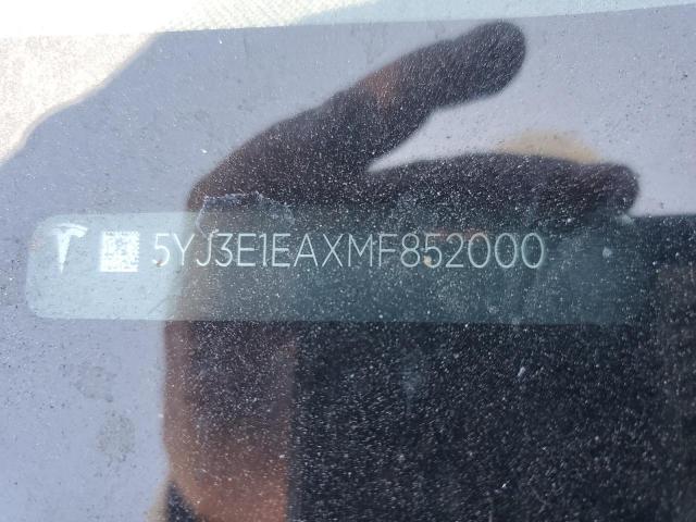 5YJ3E1EAXMF852000 - 2021 TESLA MODEL 3 白色 照片 12