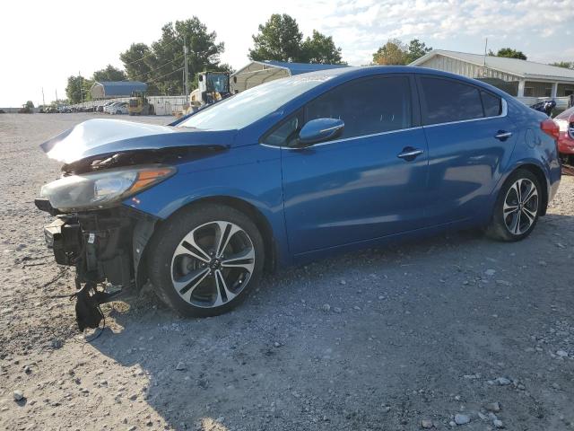 KNAFX4A89E5154764 - 2014 KIA FORTE EX BLUE photo 1