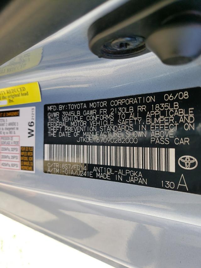 JTKDE167090282000 - 2009 TOYOTA SCION TC 蓝色 照片 10