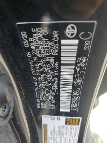 JTDEPRAE8LJ113886 - 2020 TOYOTA COROLLA LE BLACK photo 13