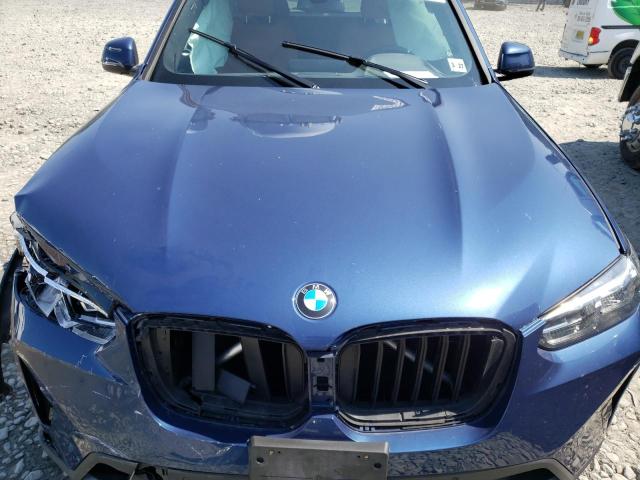 5UX53DP01N9L70126 - 2022 BMW X3 XDRIVE30I BLUE photo 12