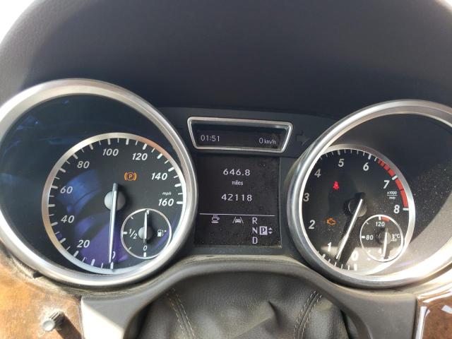 4JGDA5HB1CA025243 - 2012 MERCEDES-BENZ ML 350 4MATIC WHITE photo 9