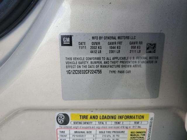 1G1ZC5E02CF224756 - 2012 CHEVROLET MALIBU 1LT 金色 照片 13