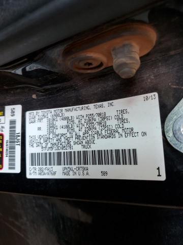 5TFUM5F12EX052781 - 2014 TOYOTA TUNDRA DOUBLE CAB SR/SR5 BLACK photo 12