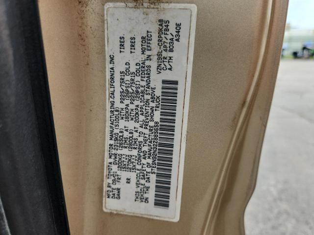 5TESN92N32Z885658 - 2002 TOYOTA TACOMA XTRACAB PRERUNNER თაფლისფერი ფოტო 12