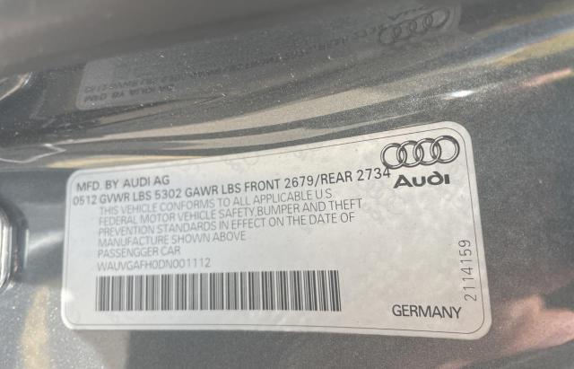 WAUVGAFH0DN001112 - 2013 AUDI S5 PRESTIGE 灰色 照片 10