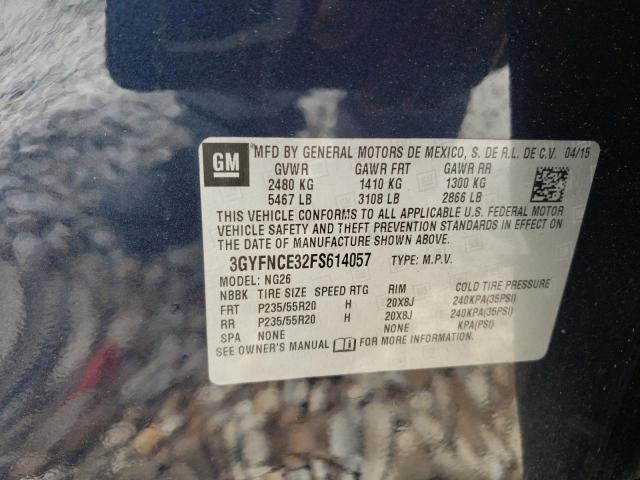 3GYFNCE32FS614057 - 2015 CADILLAC SRX PERFORMANCE COLLECTION Niebieski zdjęcie 13