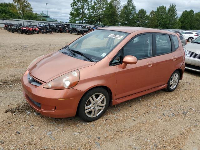 JHMGD38657S055411 - 2007 HONDA FIT S ORANGE photo 1