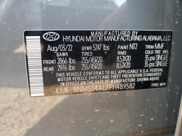 5NMS54AL7PH489582 - 2023 HYUNDAI SANTA FE CALLIGRAPHY GRAY photo 12