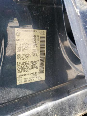 1N6BA0EC8FN507343 - 2015 NISSAN TITAN S 蓝色 照片 12