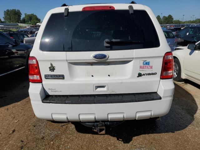 1FMCU4K35AKA96063 - 2010 FORD ESCAPE HYBRID WHITE photo 6