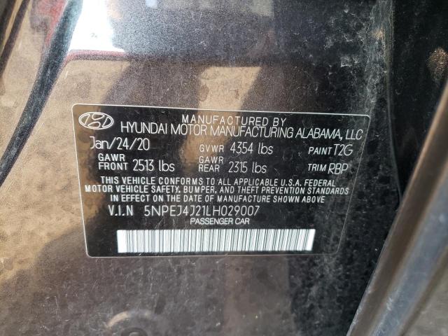 5NPEJ4J21LH029007 - 2020 HYUNDAI SONATA SEL PLUS GRAY photo 13