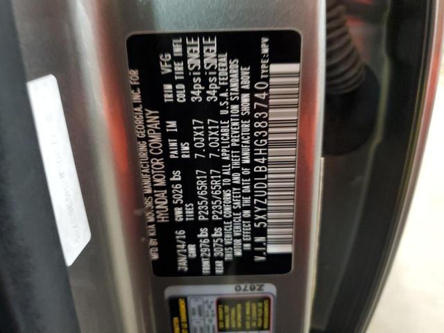 5XYZUDLB4HG383740 - 2017 HYUNDAI SANTA FE S SILVER photo 14