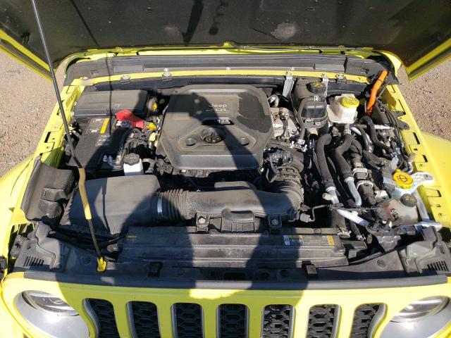 1C4JJXP6XNW278607 - 2022 JEEP WRANGLER U SAHARA 4XE YELLOW photo 11