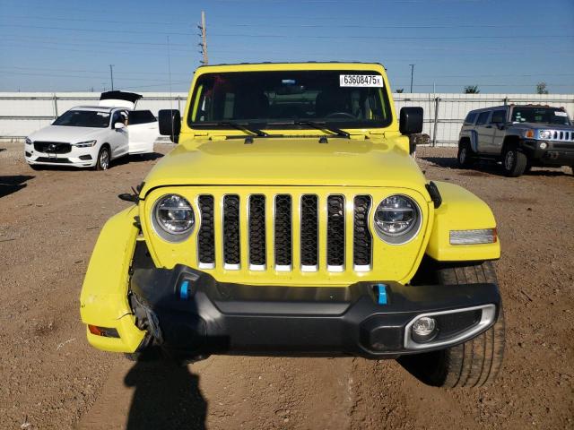 1C4JJXP6XNW278607 - 2022 JEEP WRANGLER U SAHARA 4XE YELLOW photo 5