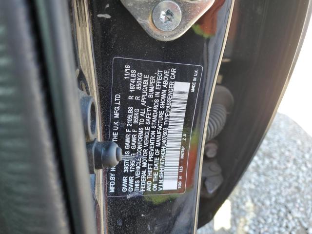 SHHFK7H43HU407603 - 2017 HONDA CIVIC SPORT 黑色 照片 12