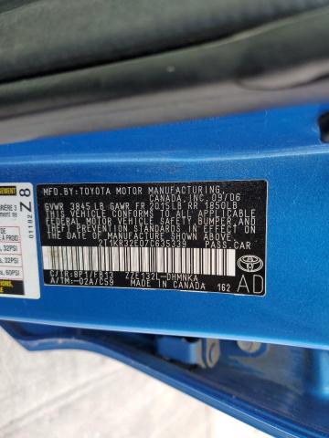 2T1KR32E07C635339 - 2007 TOYOTA COROLLA MA XR BLUE photo 12