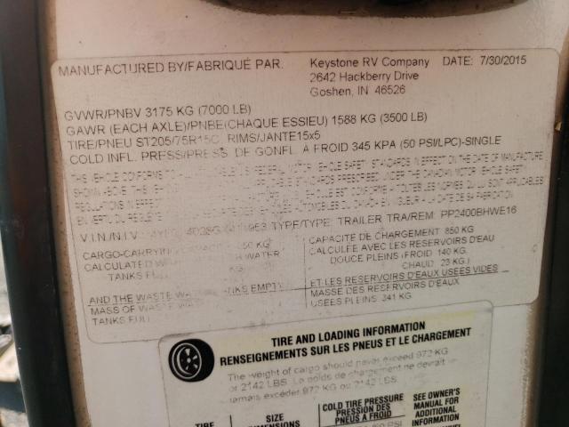 4YDT24028GX411953 - 2016 KEYSTONE PASSPORT TAN photo 10