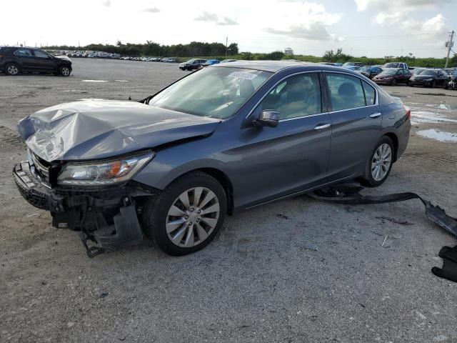 1HGCR3F98DA033369 - 2013 HONDA ACCORD TOURING GRAY photo 1