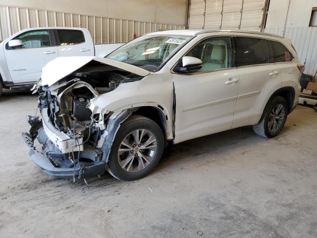 5TDKKRFH3FS046058 - 2015 TOYOTA HIGHLANDER XLE WHITE photo 1