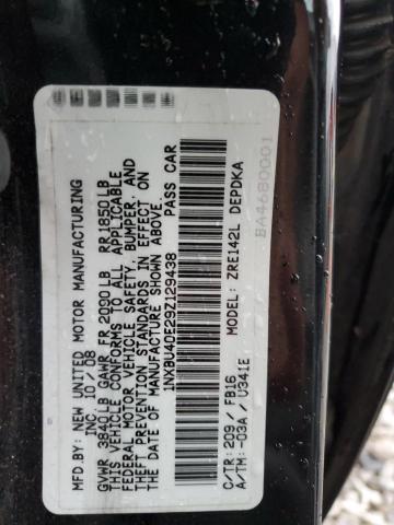 1NXBU40E29Z129438 - 2009 TOYOTA COROLLA BASE BLACK photo 12