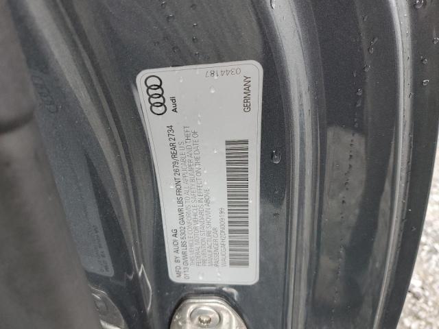 WAUCGAFH2DN009199 - 2013 AUDI S5 PREMIUM PLUS ნაცრისფერი ფოტო 12