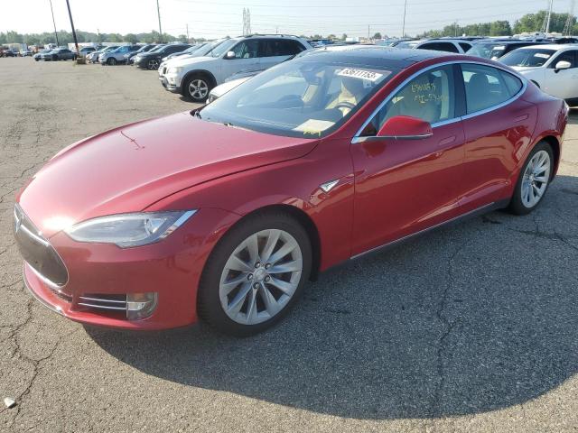 5YJSA1H14FFP74870 - 2015 TESLA MODEL S 85 RED photo 1