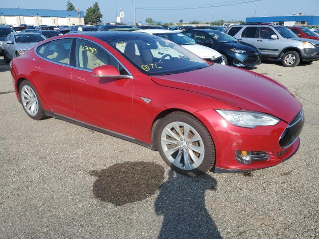 5YJSA1H14FFP74870 - 2015 TESLA MODEL S 85 RED photo 4