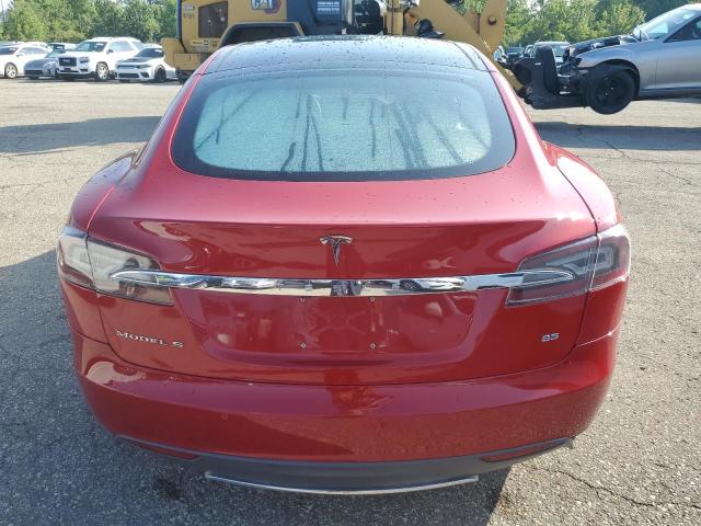 5YJSA1H14FFP74870 - 2015 TESLA MODEL S 85 RED photo 6