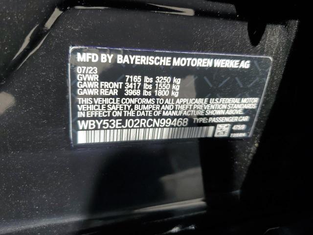 WBY53EJ02RCN99468 - 2024 BMW I7 XDRIVE60 黑色 照片 12