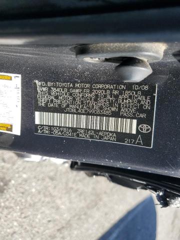 JTDBL40E799083485 - 2009 TOYOTA COROLLA BASE GRAY photo 13