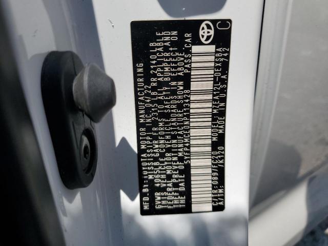 5YFP4MCE0NP113428 - 2022 TOYOTA COROLLA SE 白色 照片 12