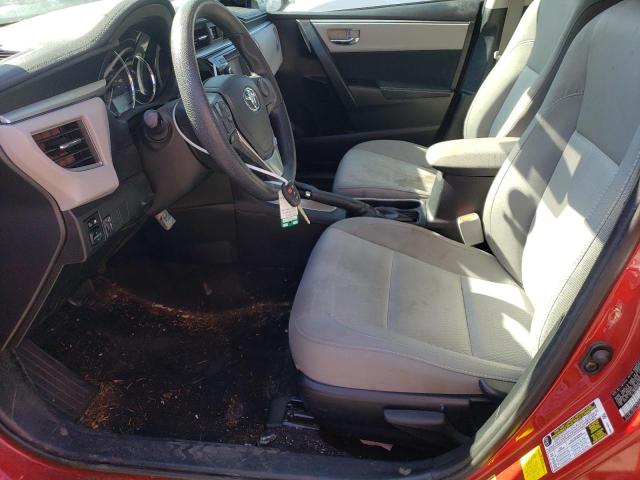 2T1BURHE6GC708013 - 2016 TOYOTA COROLLA L RED photo 7