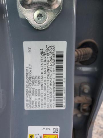 19XFL2H83NE003416 - 2022 HONDA CIVIC SPORT 蓝色 照片 12